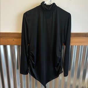 Black Long Sleeve Turtleneck Top